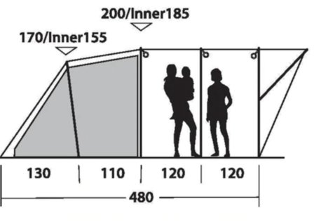 Outwell Lawndale 6 | Tunneltent | 6 Persoons Tent