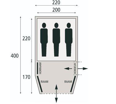 Safarica Blackhawk 220 Air | Opblaasbare Tent | 3 Persoons Tent