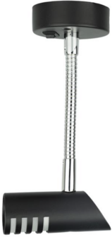 Sao Flexibele LED Opbouwspot+Schakelaar | Zwart | 12 Volt