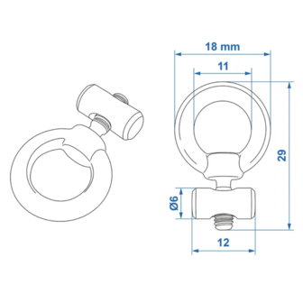 Eindstop tentrail RVS