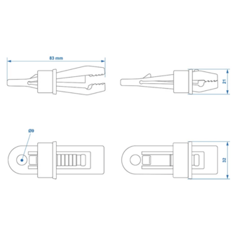 ProPlus Tenttapijt Clips | 4 Stuks