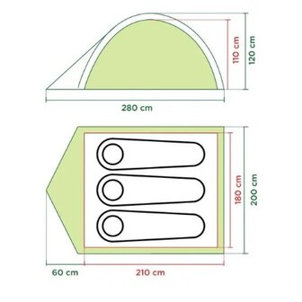 Coleman Darwin 3 Grey | Koepeltent | 3 Persoons