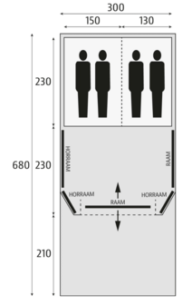 Plattegrond Wave Prestige 300 Deluxe RSTC
