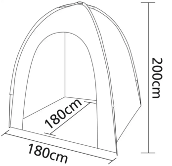 Plattegrond storage tent M