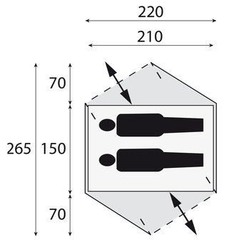 Safarica Velocity 2 |  Paraplusysteem | 2 Persoons Tent