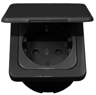 C-Line Wandcontactdoos antraciet