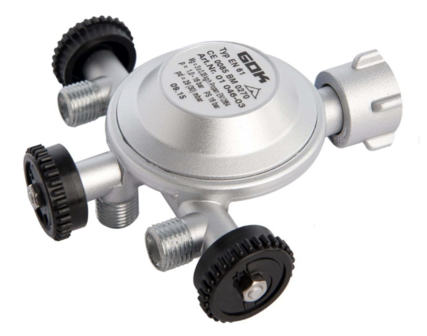 Drukregelaar DIN Trio 3 x 1/4" links 30 mb
