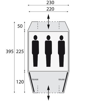 Safarica Kenia 230 | Koepeltent | 3 Persoons Tent