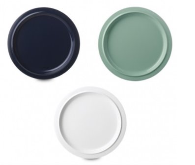 Mepal Ontbijt bord Basic Retro Green/Blauw/Wit