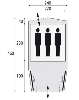 Plattegrond safarica cabana reef 240