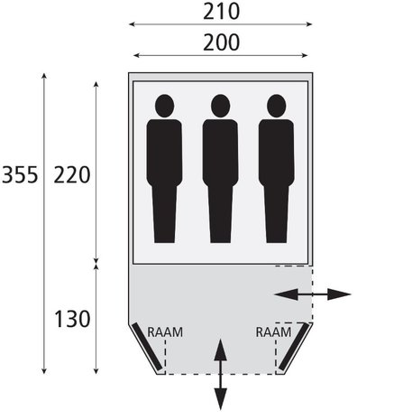 Safarica Laguna 210 | Koepeltent | 3 Persoons Tent