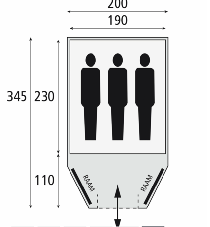 Bardani Cortina 200 RSTC 2024 | Koepeltent | 3 Persoons tent