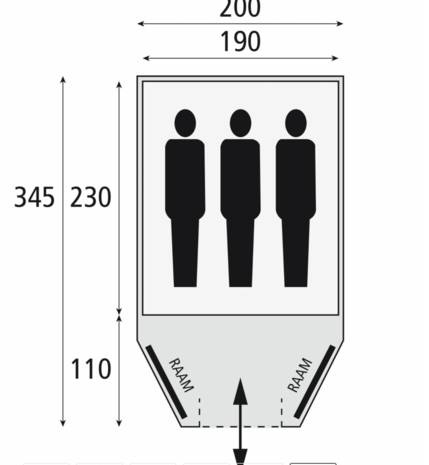 Bardani Cortina 200 RSTC | Koepeltent | 3 Persoons tent