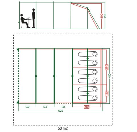 Plattegrond Coleman Aspen 6L