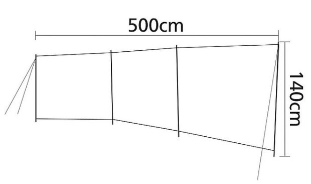 BoCamp Windscherm Caira Stabile | 3-vaks 