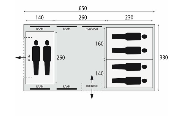 Bardani Porto Grande 650 RSTC | Tunneltent | 6 Persoons Tent