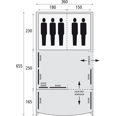 Safarica Indian Hills 360 Air | Opblaasbare Tent | 5 Persoons Tent