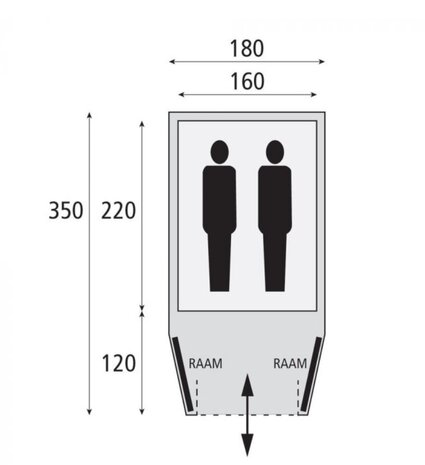 Bardani Airwolf 180 TC | Opblaasbare Tent | 2 Persoons Tent