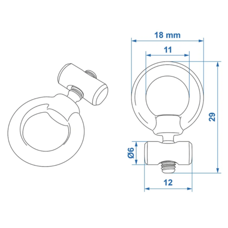 Eindstop tentrail RVS