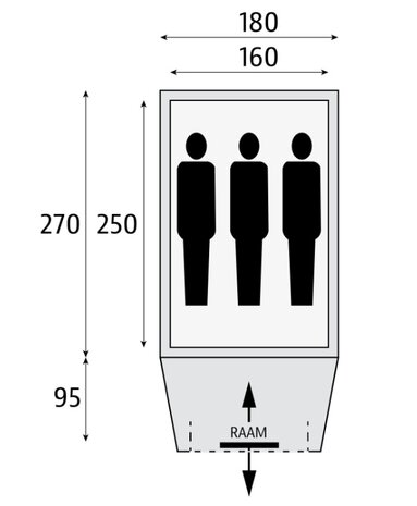 Safarica Hurricane 180 |Pop-Up Tent | 2-3 Persoons Tent