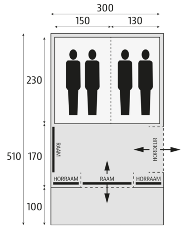 Plattegrond Spitfire 300 RSTC