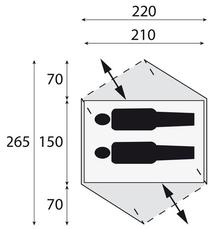 Safarica Velocity 2 |  Paraplusysteem | 2 Persoons Tent