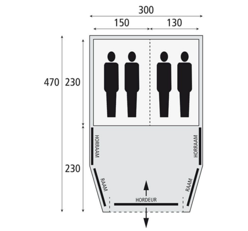 Bardani Airwave 300 B'Cool | Opblaasbare Tent | 4 Persoons Tent