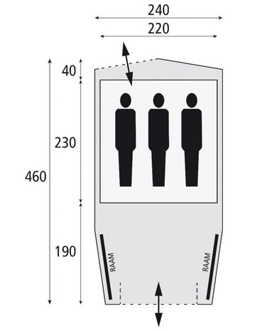 Plattegrond safarica cabana reef 240