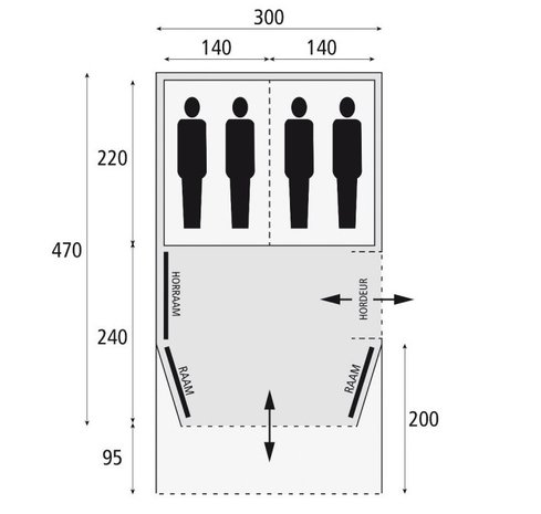 Plattegrond Black Hawk 300 de Luxe